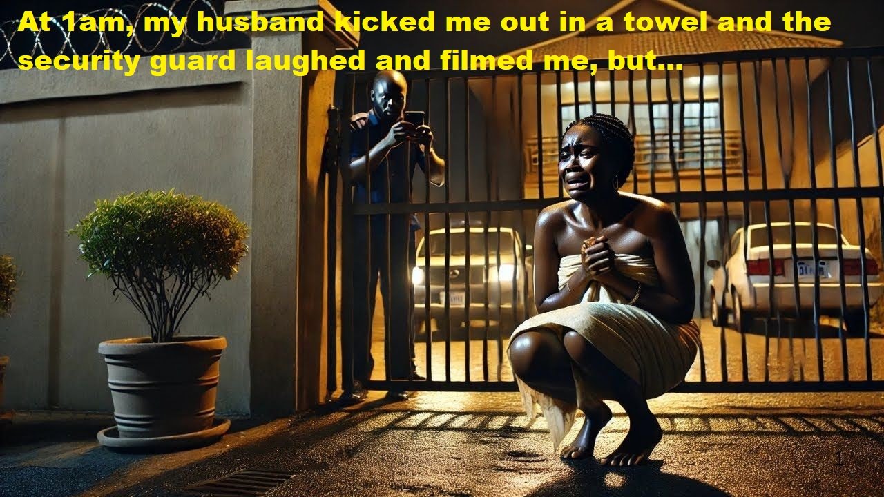 At 1am, my husband kicked me out in a towel and the security guard laughed and filmed me, but